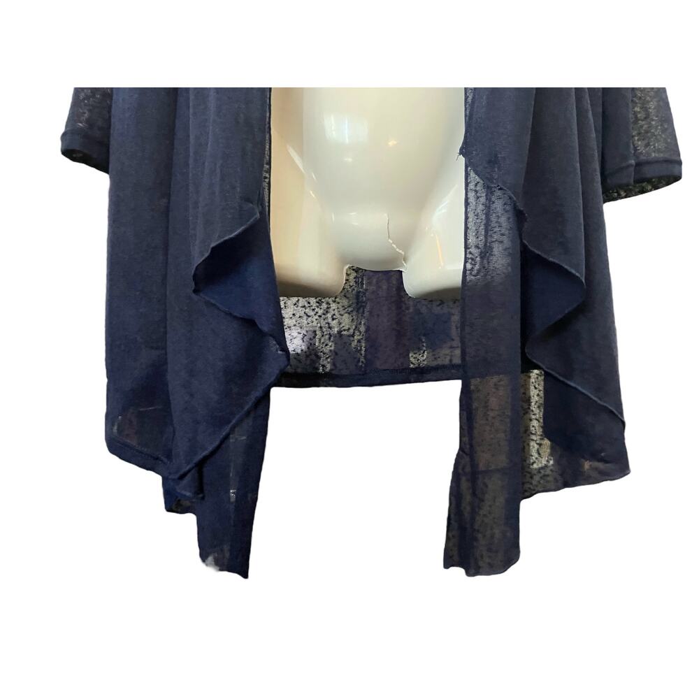 Slinky Brand Women's Navy Open Front Lightweight Sweater Cardigan | Size Small - Picture 9 of 12